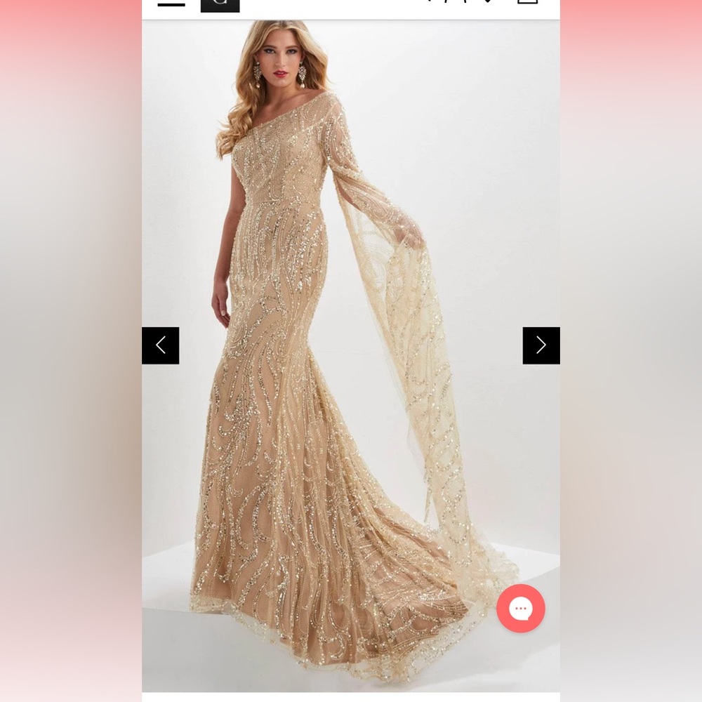 NWT Panoply Champagne Evening Gown